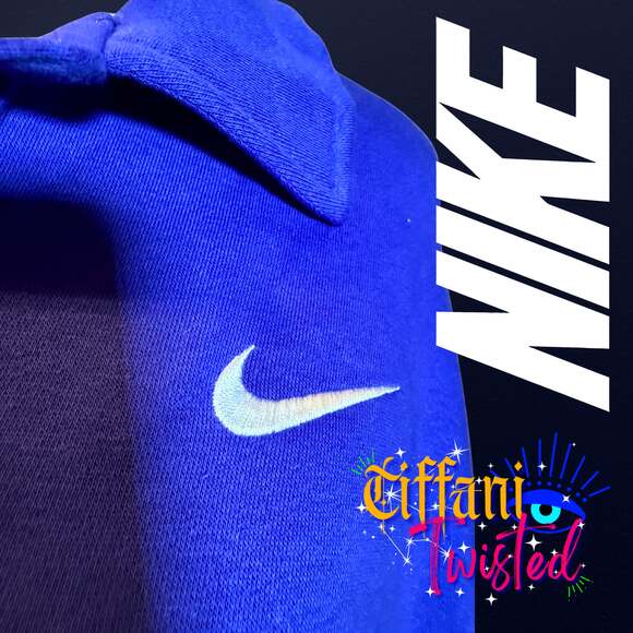 Nike Oversized Fit Cropped Polo Sweatshirt – Royal Blue – Women’s Medium (NWT) - Picture 4 of 6